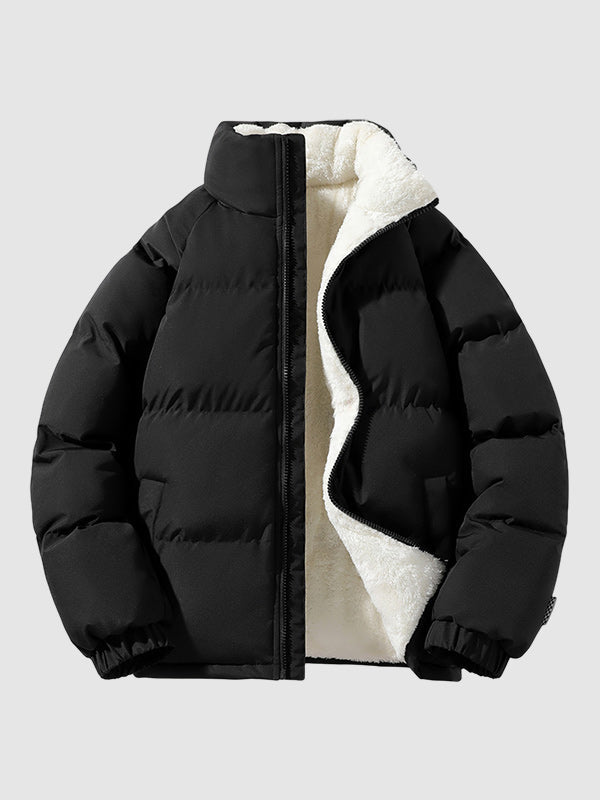 Mane | Men's Puffer Jacket | Quilted Zip-Up Black