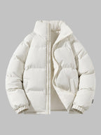 Mane | Men's Puffer Jacket | Quilted Zip-Up Beige