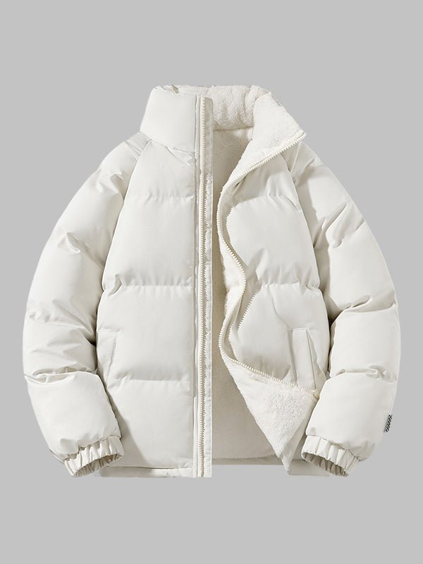 Mane | Men's Puffer Jacket | Quilted Zip-Up Beige