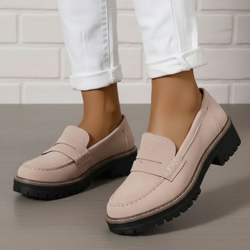 Danika | Comfortable Chunky Loafer Shoes 6