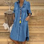 Luna | Timeless Relaxed Fit Denim Shirt Dress