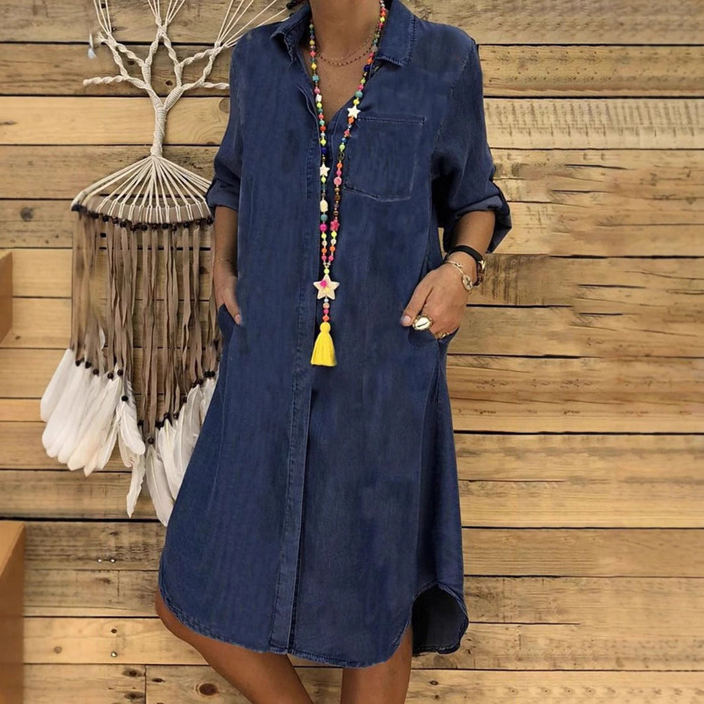 Luna | Timeless Relaxed Fit Denim Shirt Dress
