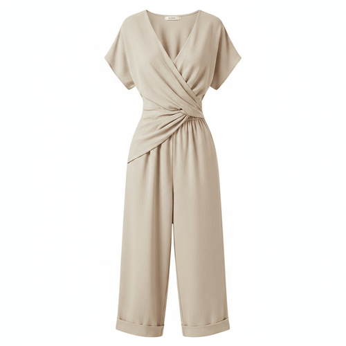 Dôre | Women’s Elegant Two-Piece Set – Harmonious Architectural Coordinates & Refined Silk-Touch Finish 1