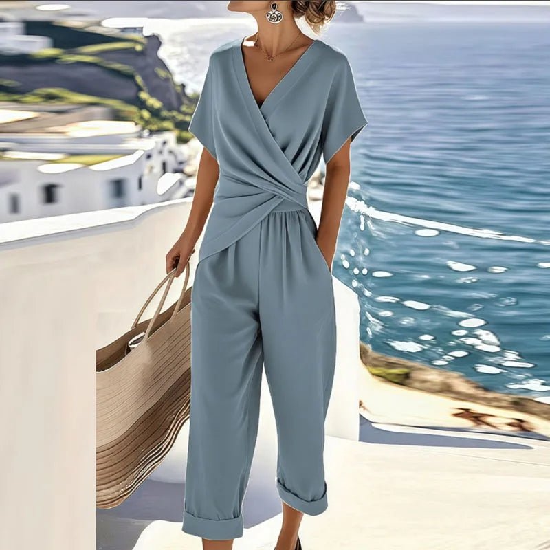 Dôre | Women’s Elegant Two-Piece Set – Harmonious Architectural Coordinates & Refined Silk-Touch Finish 2