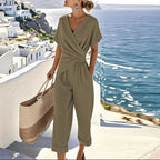 Dôre | Women’s Elegant Two-Piece Set – Harmonious Architectural Coordinates & Refined Silk-Touch Finish 3