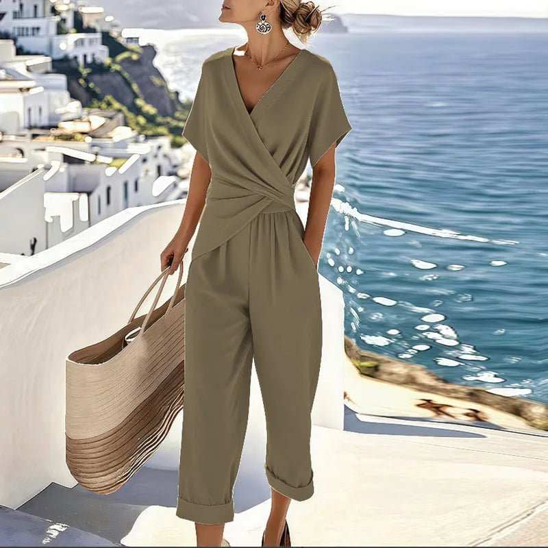 Dôre | Women’s Elegant Two-Piece Set – Harmonious Architectural Coordinates & Refined Silk-Touch Finish 3
