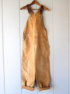 Women's Duck Bib Overalls Canvas Workwear Dungarees Camel