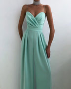 Elegant jumpsuit, high waist, straight leg, spaghetti straps 11