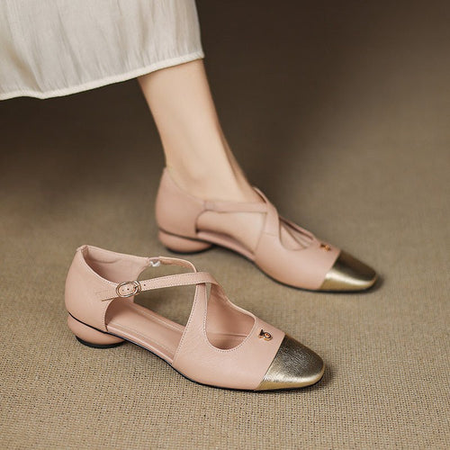 Elene Genuine Leather Mary-Jane Flats 0