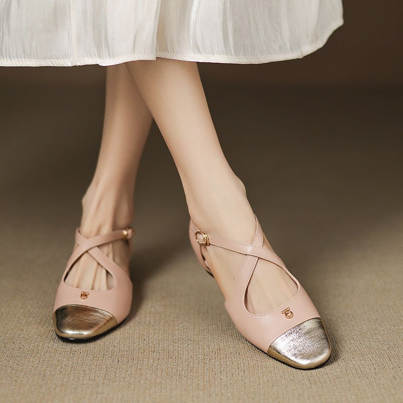 Elene Genuine Leather Mary-Jane Flats 1