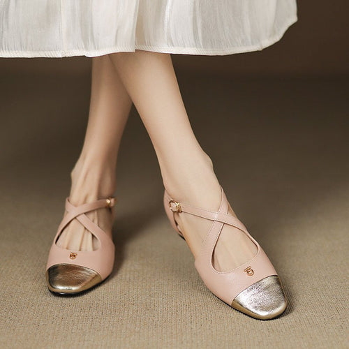 Elene Genuine Leather Mary-Jane Flats 1