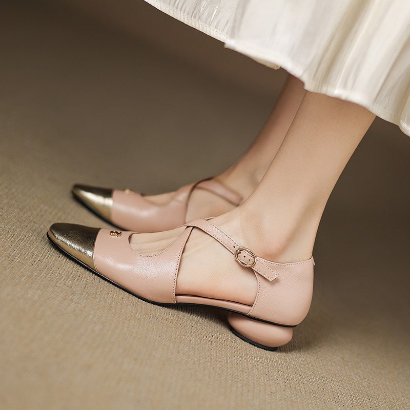 Elene Genuine Leather Mary-Jane Flats 2