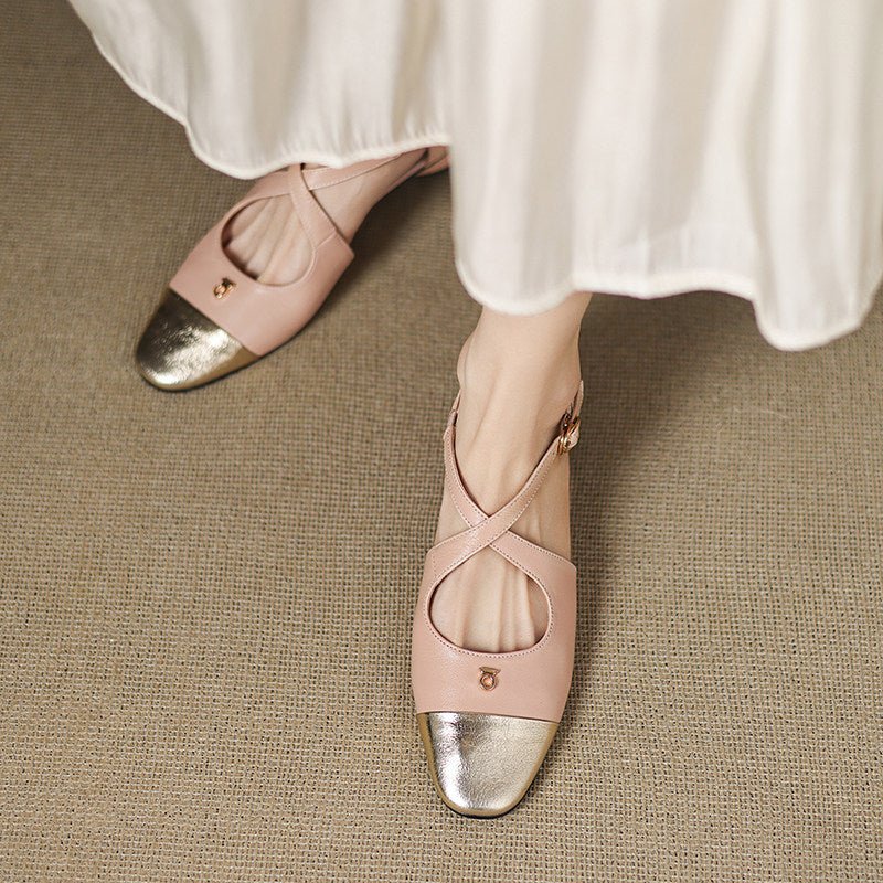 Elene Genuine Leather Mary-Jane Flats 3