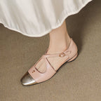 Elene Genuine Leather Mary-Jane Flats 5