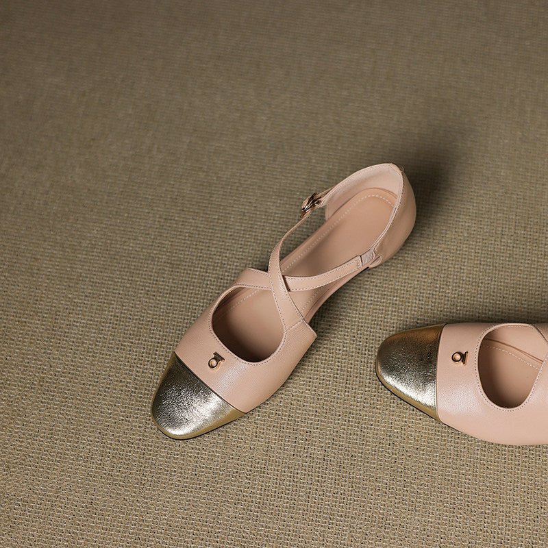 Elene Genuine Leather Mary-Jane Flats 6
