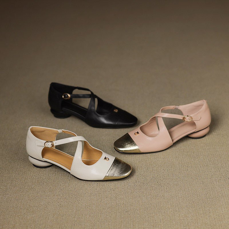 Elene Genuine Leather Mary-Jane Flats 7