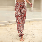 Elephant Print Loose Harem Pants Bohemian Style For Summer 1