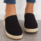 Elevated Espadrille Wedge Mules with Sleek Closed Toe Design 2