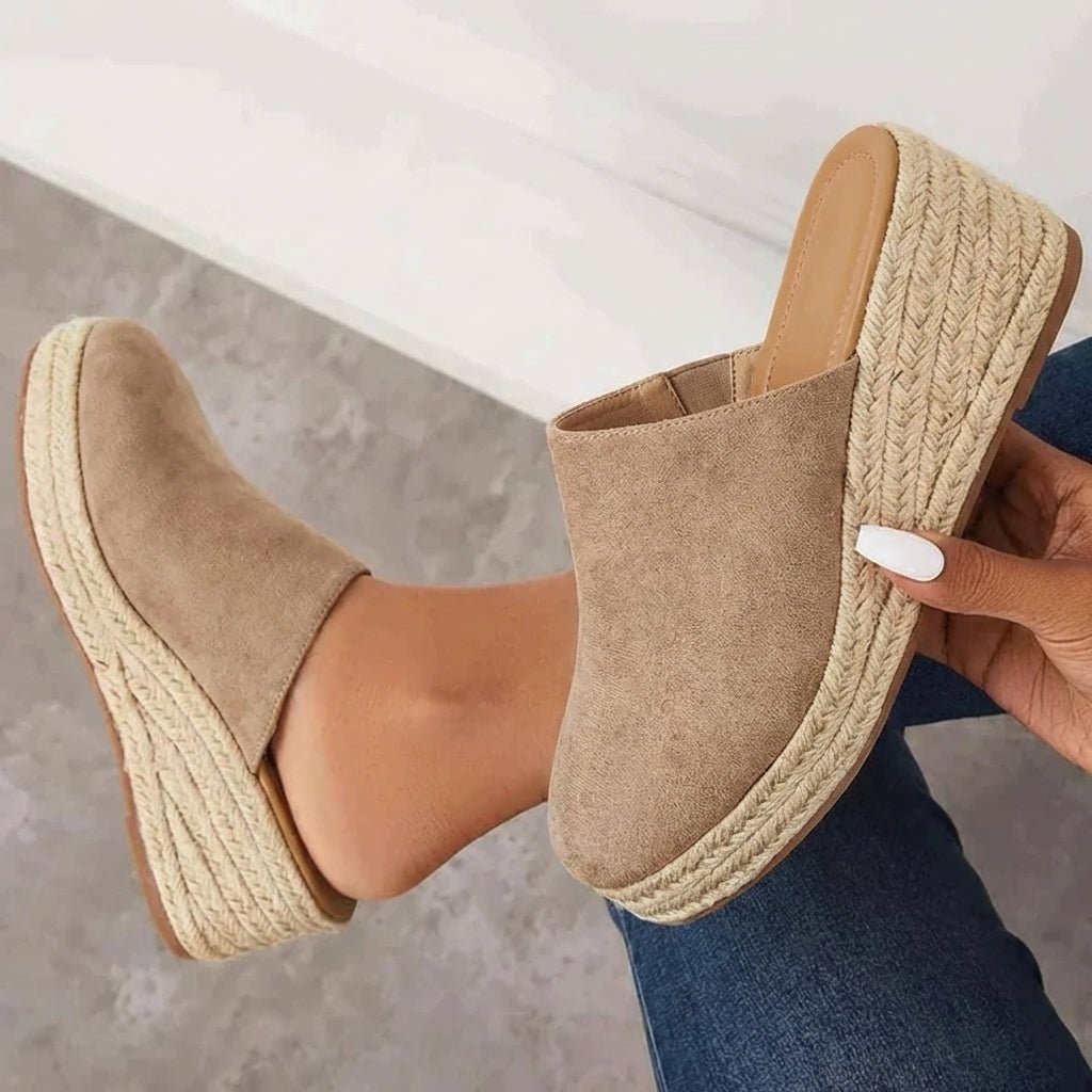 Elevated Espadrille Wedge Mules with Sleek Closed Toe Design 6