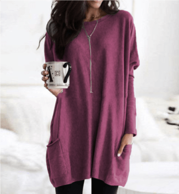 Women's Long Warm Sweaters | Casual mulberry