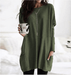 Women's Long Warm Sweaters | Casual army green