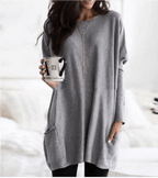 Women's Long Warm Sweaters | Casual grey