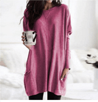 Women's Long Warm Sweaters | Casual pink