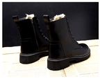 Elove | Lavin Black Stylish Boots with Non-Slip Soles and Warm Faux Wool
