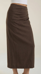 Elsie Ruched Midi Skirt 3