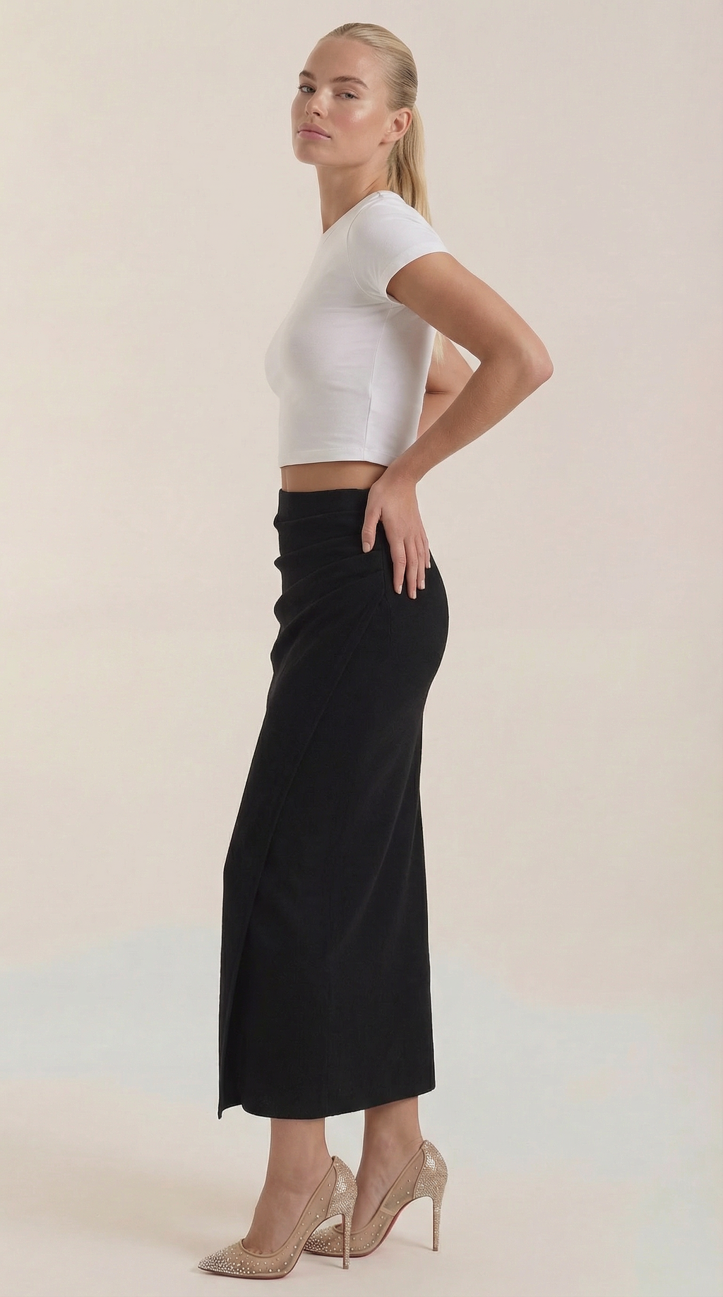 Elsie Ruched Midi Skirt 6