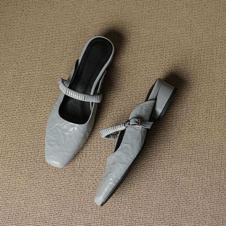 Elyne Genuine Leather Mary Jane Mules 4