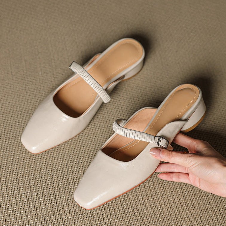 Elyne Genuine Leather Mary Jane Mules 8