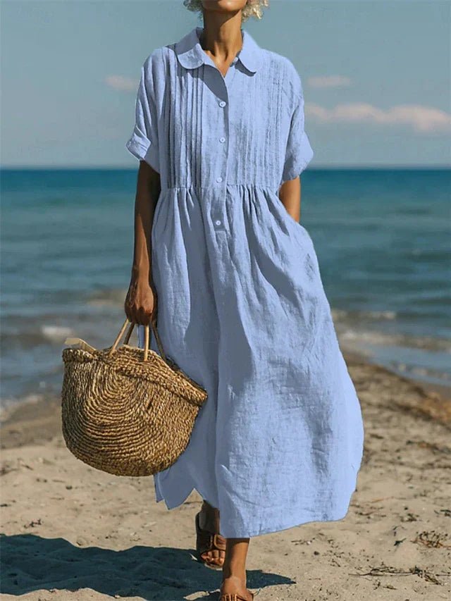 Elysia | Elegant & Comfortable White Shirt Dress for Women 5