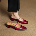 Esmer | Women’s Genuine Leather Mules – Chic Artisan Slip-On & Refined Slimming Silhouette 0