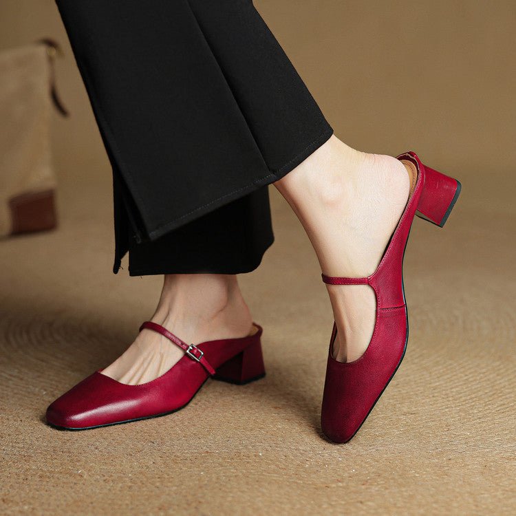 Esmer | Women’s Genuine Leather Mules – Chic Artisan Slip-On & Refined Slimming Silhouette 1