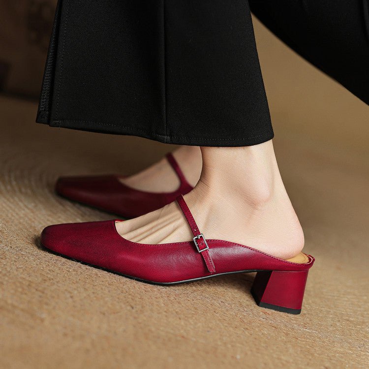 Esmer | Women’s Genuine Leather Mules – Chic Artisan Slip-On & Refined Slimming Silhouette 3