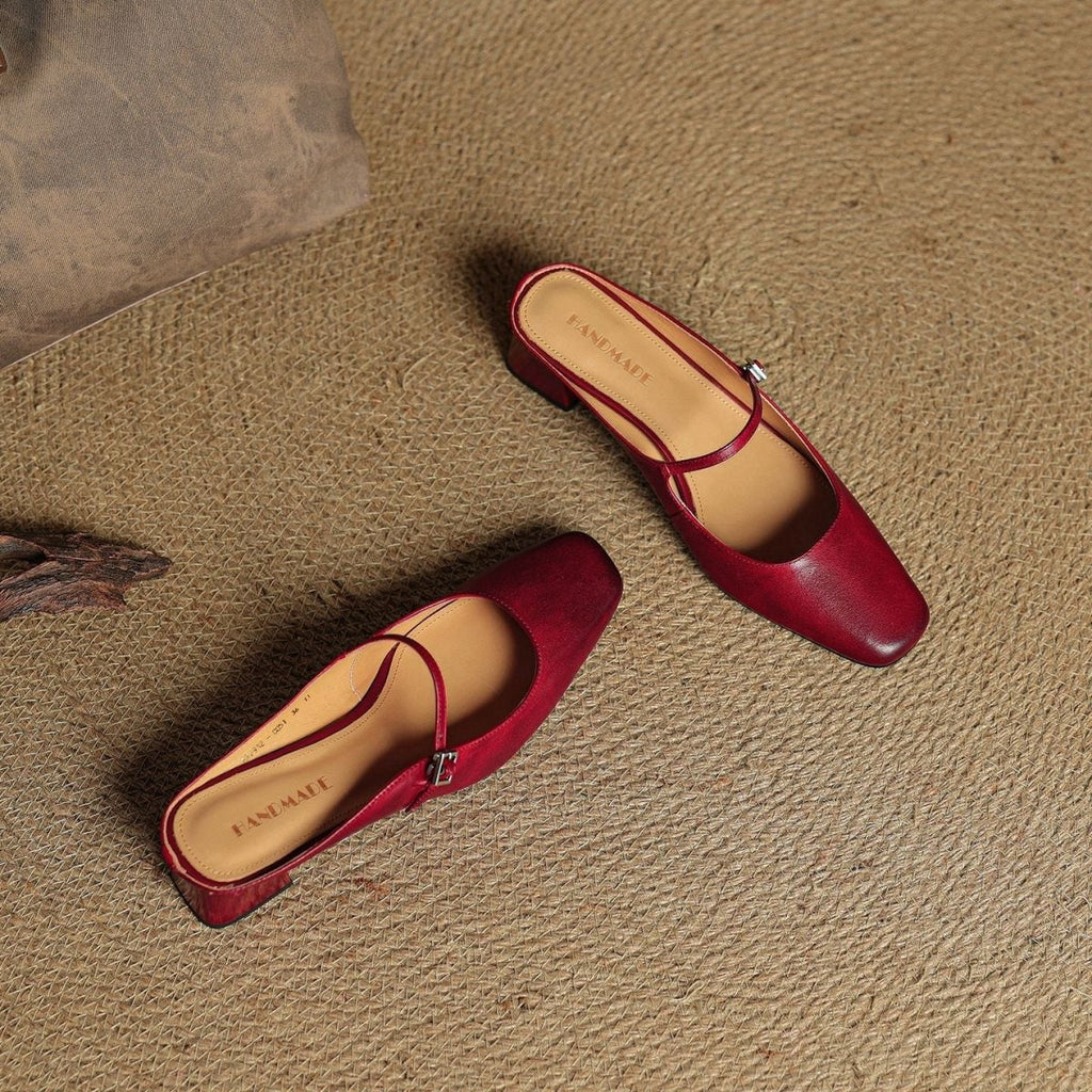 Esmer | Women’s Genuine Leather Mules – Chic Artisan Slip-On & Refined Slimming Silhouette 5