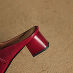 Esmer | Women’s Genuine Leather Mules – Chic Artisan Slip-On & Refined Slimming Silhouette 8