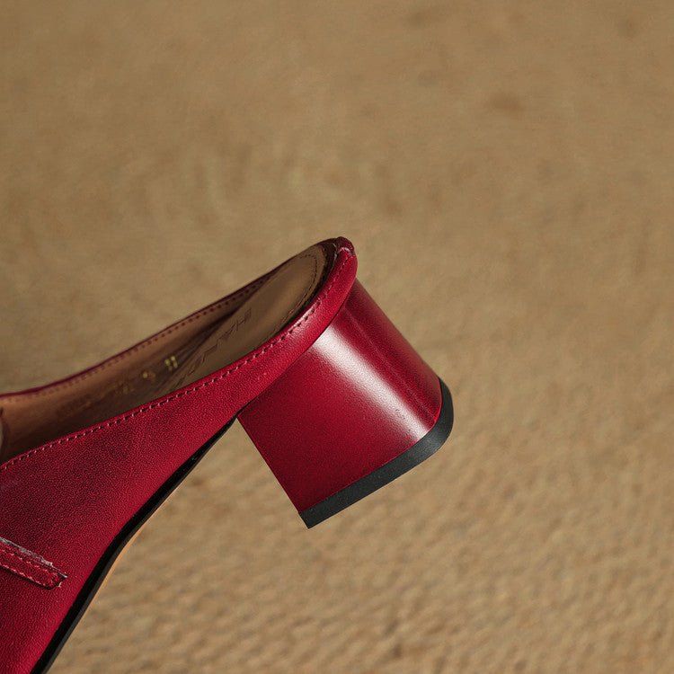 Esmer | Women’s Genuine Leather Mules – Chic Artisan Slip-On & Refined Slimming Silhouette 8