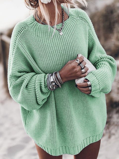 Luma | Casual Chunky Knit Sweater for Women | Oversized green