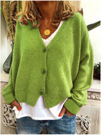 Damaris | Women's Cardigan | V-Neck Long Sleeve Button