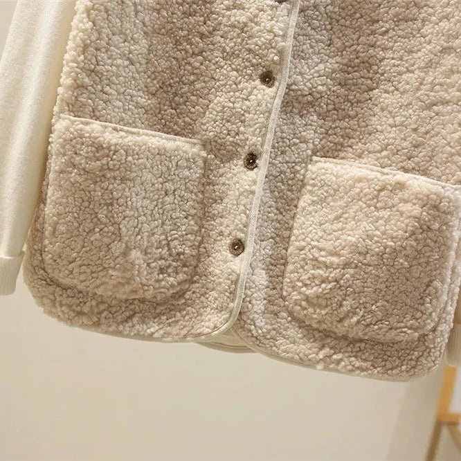 Bersh | Women’s Sleeveless Vest – Warm, Lightweight & Casual Sherpa Shearling-Effect