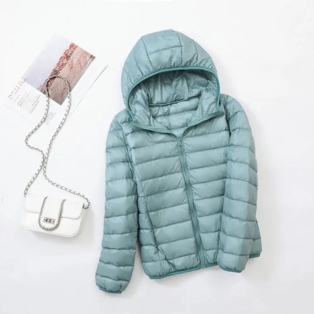 Sahara | Down Jacket with Hood for Women Lightweight Warmth and Flattering Fit Turquoise