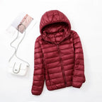 Sahara | Down Jacket with Hood for Women Lightweight Warmth and Flattering Fit Burgundy