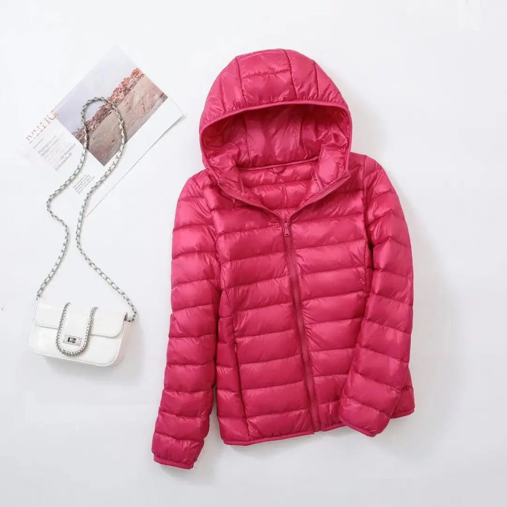 Sahara | Down Jacket with Hood for Women Lightweight Warmth and Flattering Fit Pink