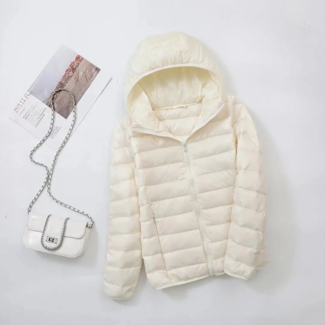 Sahara | Down Jacket with Hood for Women Lightweight Warmth and Flattering Fit White
