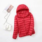 Sahara | Down Jacket with Hood for Women Lightweight Warmth and Flattering Fit Red