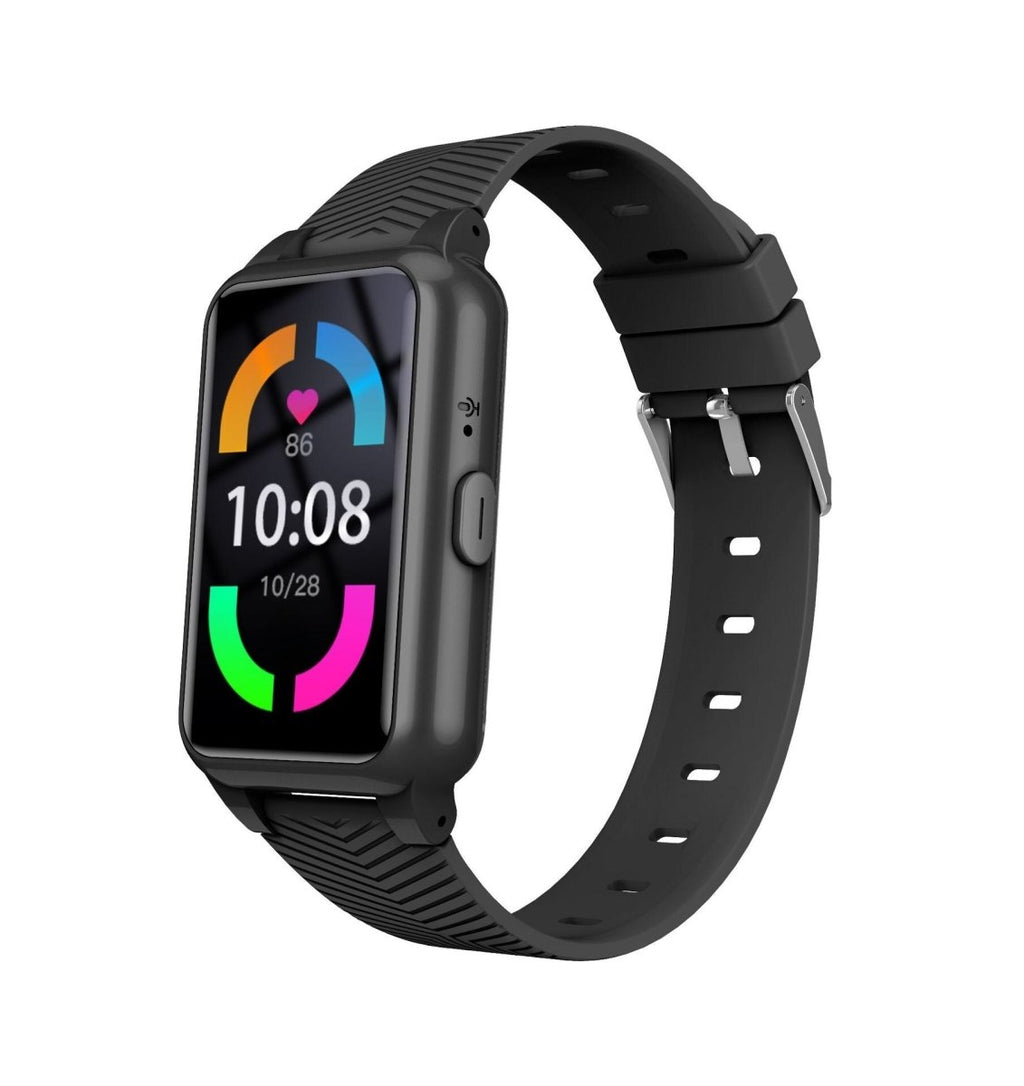GPS Smartwatch for Seniors with Fall Detection & SOS Button – 4G Location Tracker Watch with Alerts to Contacts, 4 Colors Black