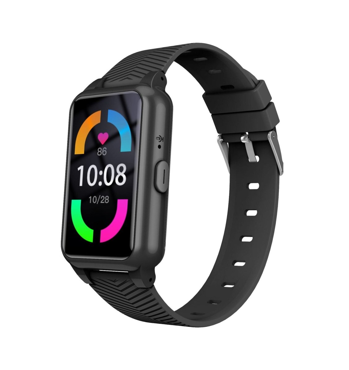 GPS Smartwatch for Seniors with Fall Detection & SOS Button – 4G Location Tracker Watch with Alerts to Contacts, 4 Colors Black