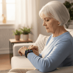 GPS Smartwatch for Seniors with Fall Detection & SOS Button – 4G Location Tracker Watch with Alerts to Contacts, 4 Colors